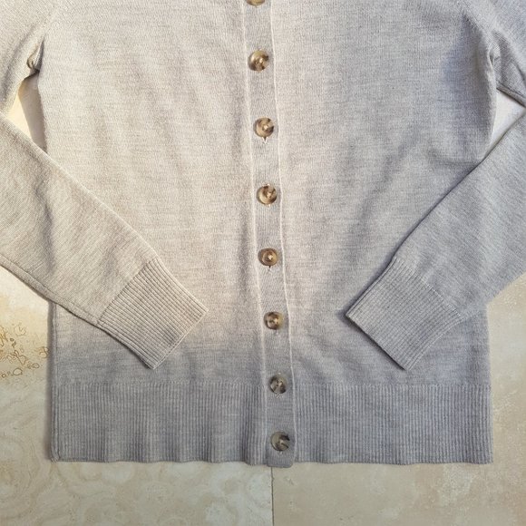 Banana Republic Oatmeal Merino Wool Cardigan - Picture 7 of 10